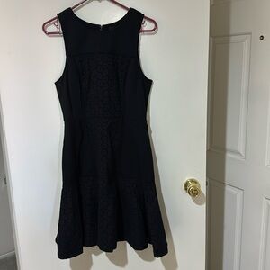 J.Crew Black Sleeveless women's ruffle dress Short lace size 6